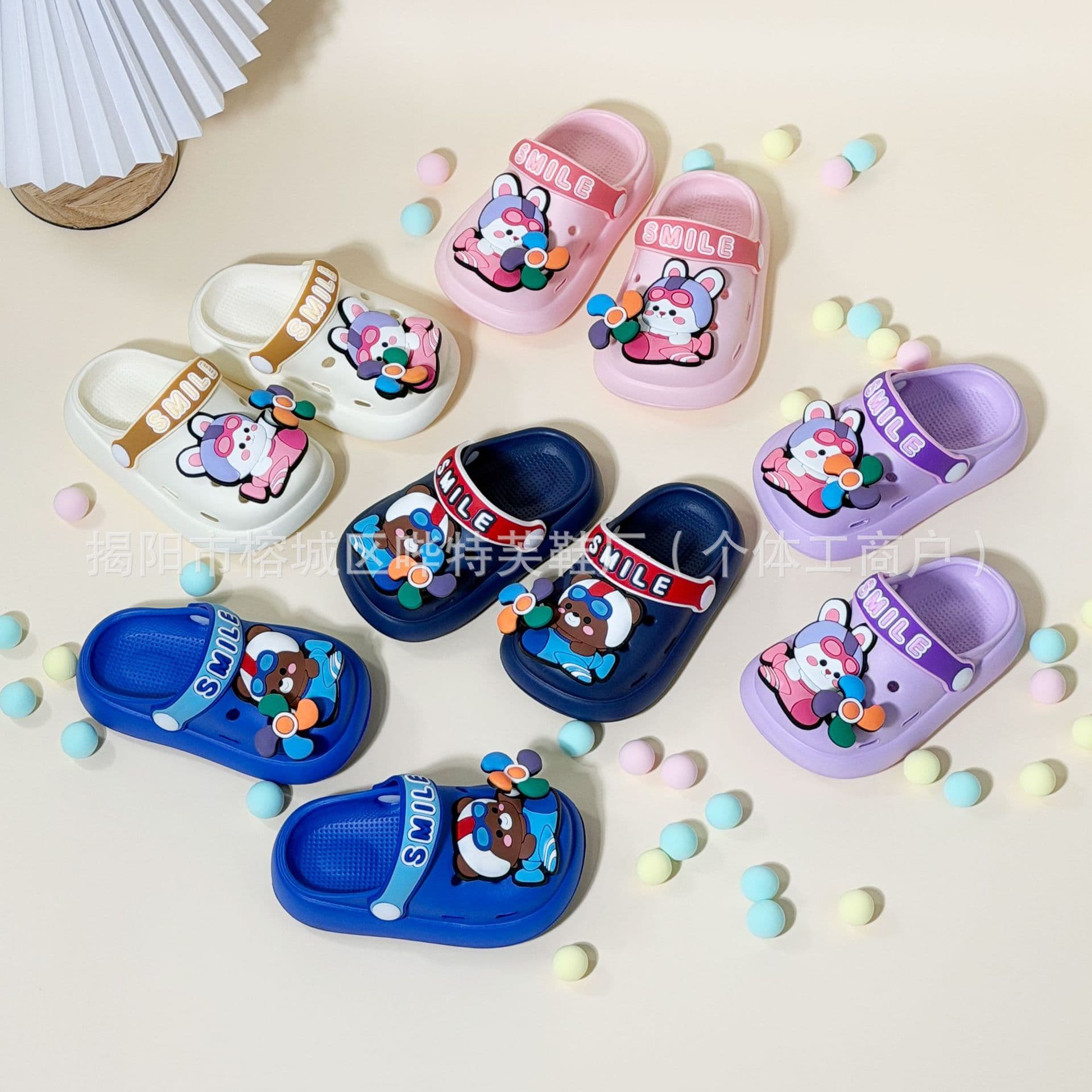 Cross-border Trade Domestic Summer Children's Clog Sandals Non-slip Breathable Boys Girls Kids Toe-covered Cartoon
