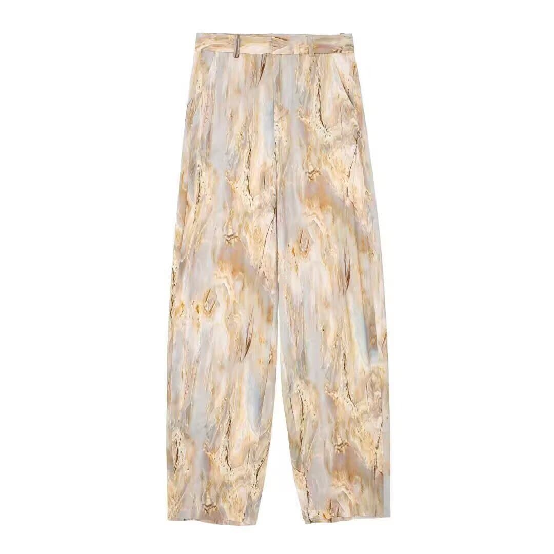NSSF Custom New Cross-Border European and American Women's AliExpress INS Hot Fashion Tie-Dye Straight Leg Pants