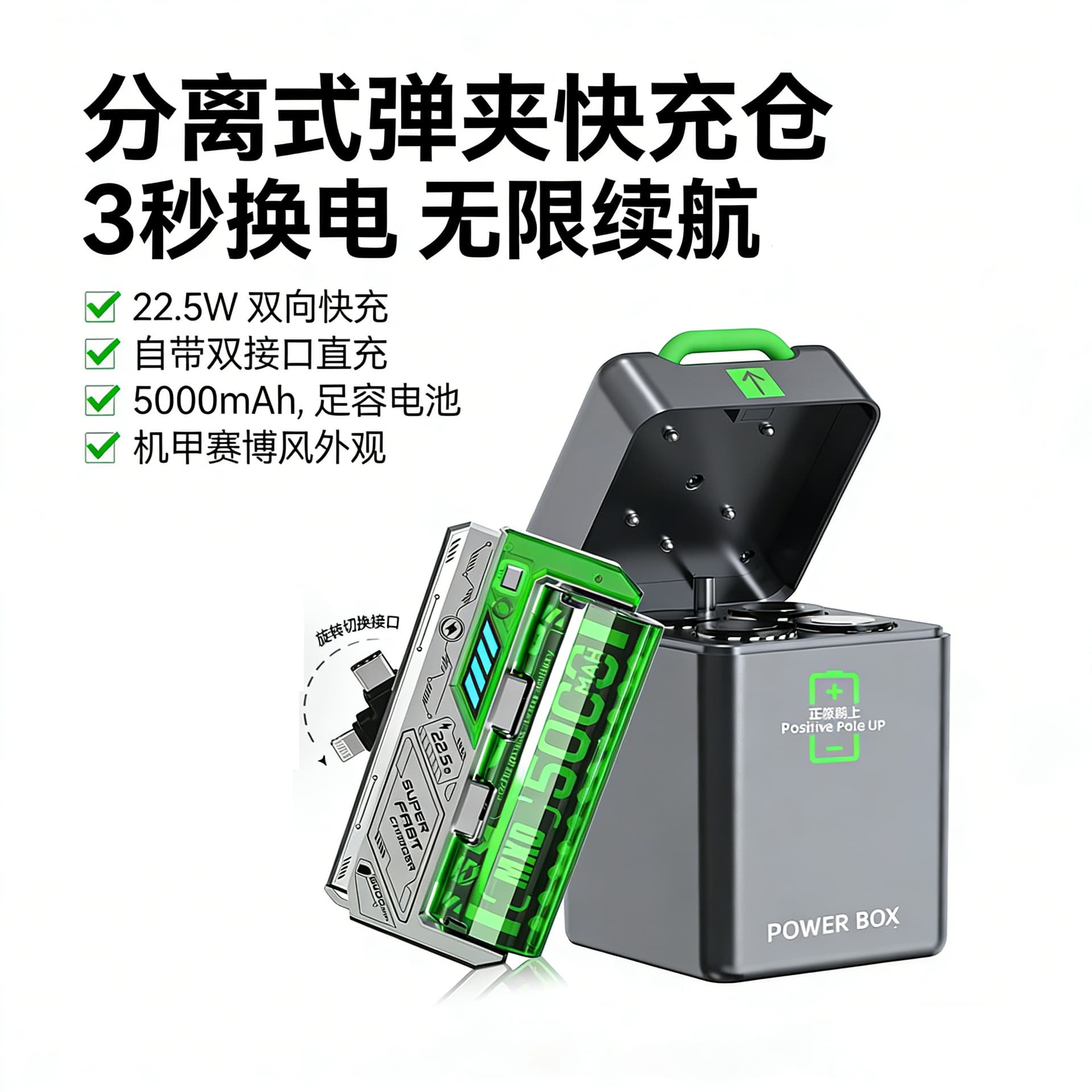 21700 Reloadable Power Bank Charging Box 3C Certified Fast Charging Portable Power Bank Accessories Source Factory Wholesale