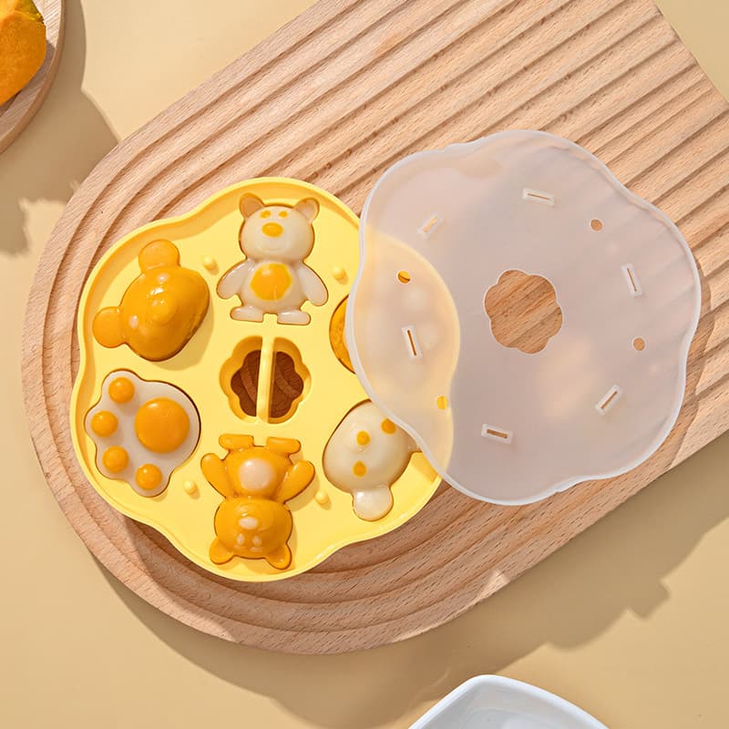 Baby Food Steamed Cake Mold - Infant Silicone Steamer Tool Cat Claw Shape Cake Grinder Pastry Baking