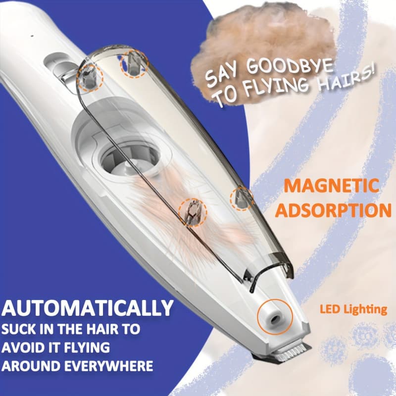2026 New Cross-border Drop Shipping Silent Electric Pet Nail Trimmer with LED Light, Rechargeable