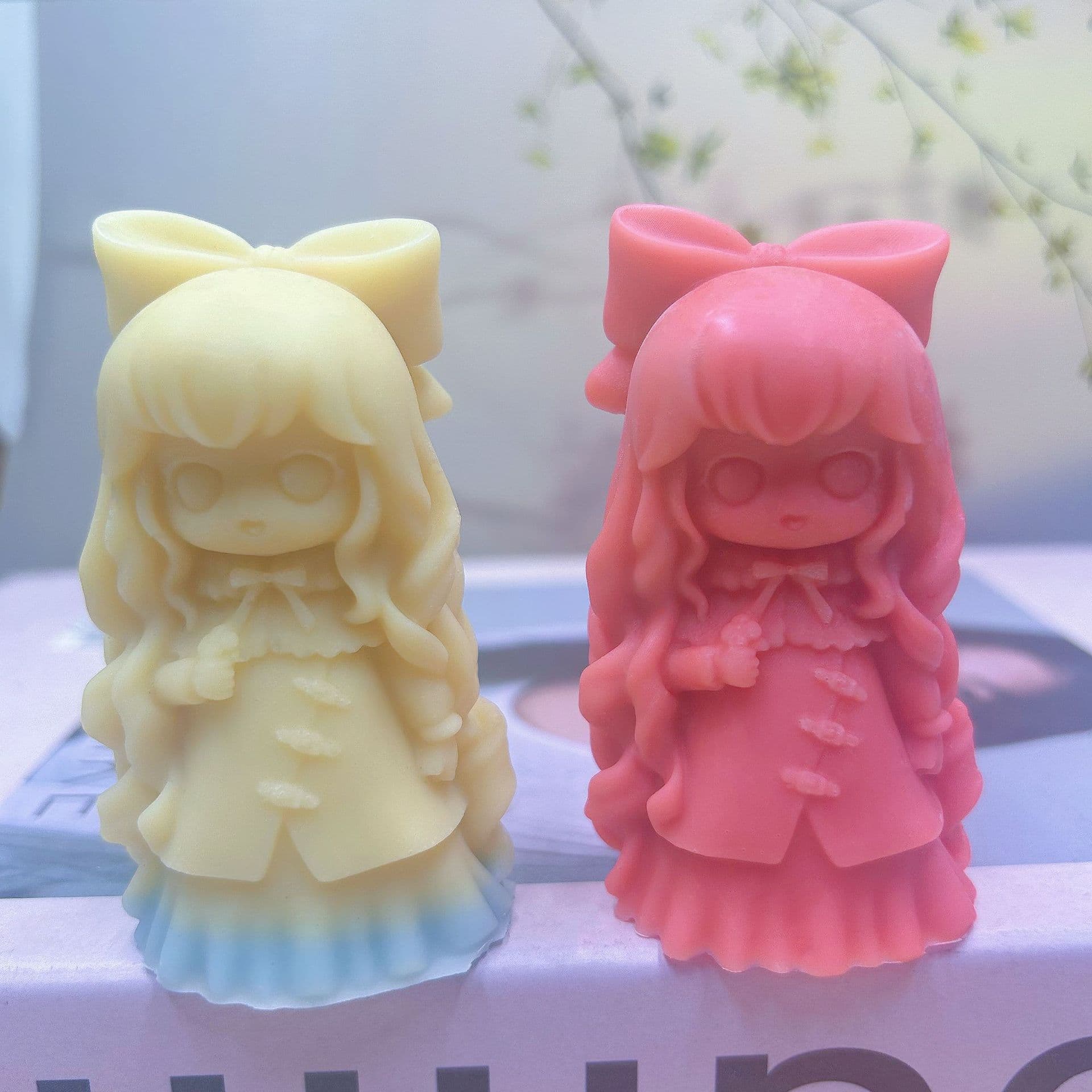 Cross-border Mini Princess Doll Silicone Mold DIY Handmade Plaster Resin Figurine Scented Candle Silicone Mold