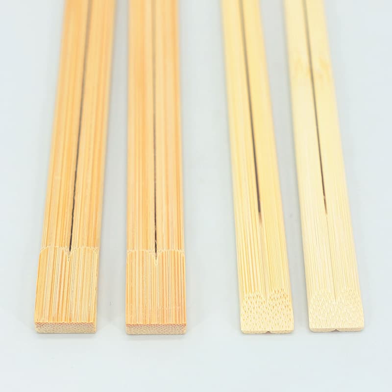Factory custom double bamboo chopsticks in 20/21cm with OPP laminated paper individual packaging.