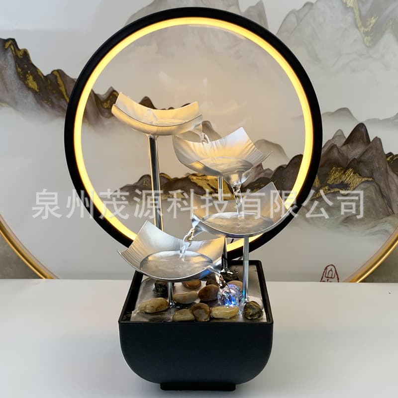 Desktop Circulating Waterfall Drop Shipping Office Living Room Home Decor Iron Minimalist Luxury Wholesale Creative Simple Ornament