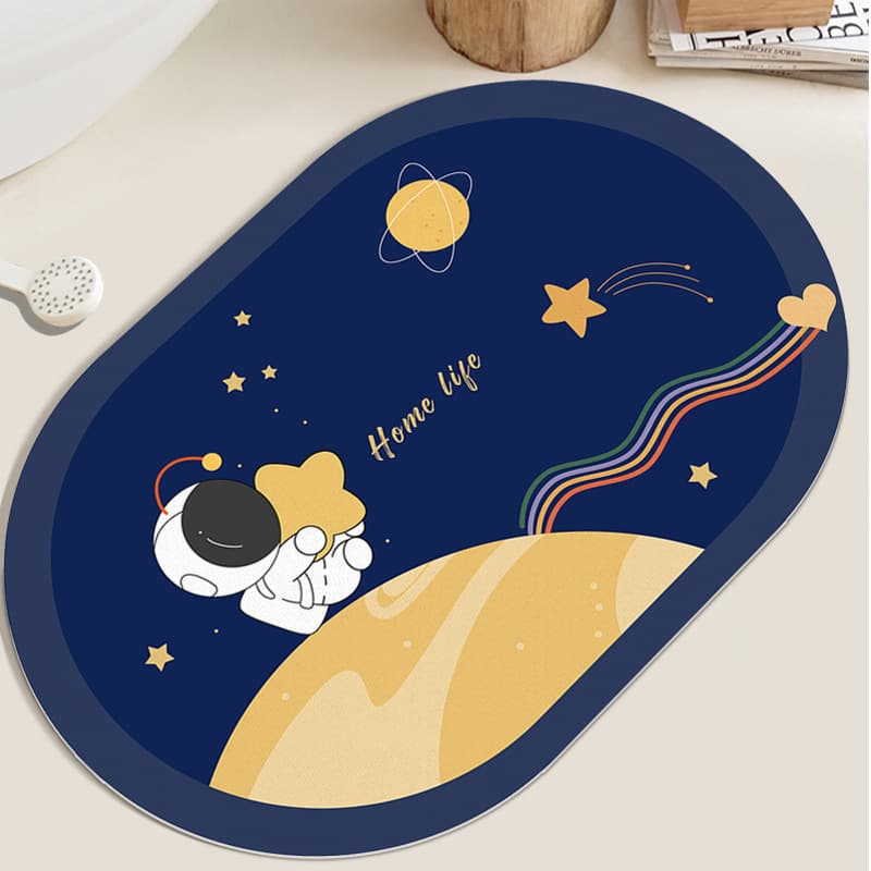 Tech Fabric Bathroom Water Absorbent Soft Mat Non-Slip Floor Mat Toilet Bathroom Small Mat Wholesale