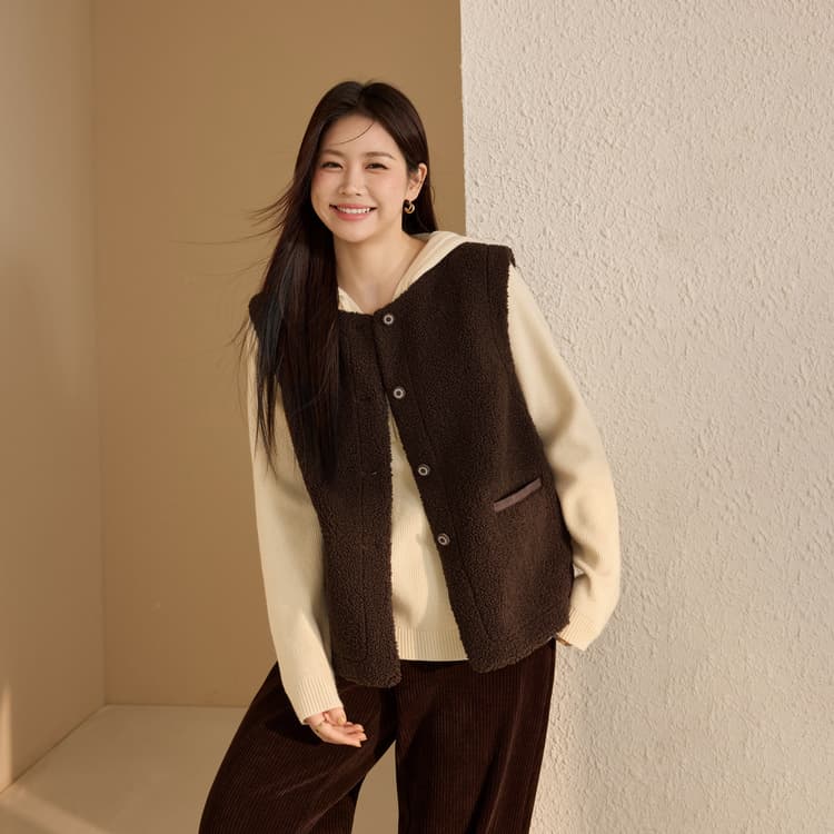 [Warm and Thick Vest] Slim & Stylish Plus Size Women's Fashionable and Versatile Layered Coat for Curvy Women, 2025 Winter New Arrival