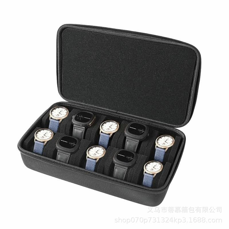 Portable Watch Storage Case for Apple Huawei Multi-Slot Smart Watch Organizer with Sponge Inner Tray
