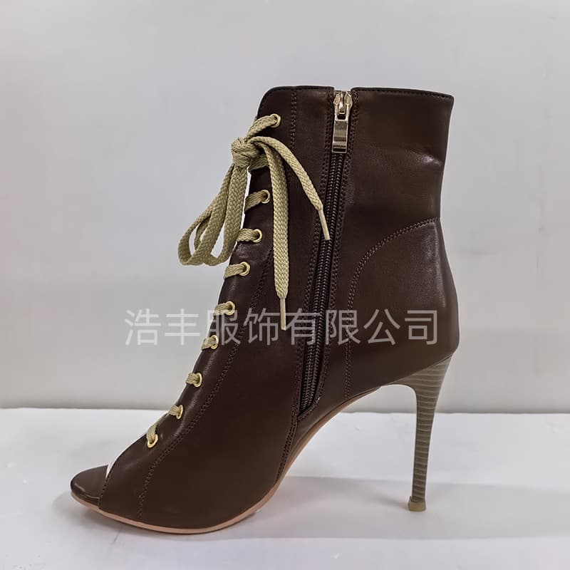 Jazz dance high heels with crisscross straps, open-toe Roman sandals, women's stiletto summer boots, plus size