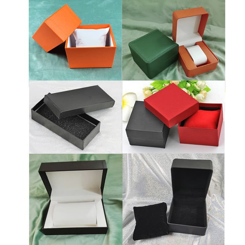 PU leather watch box with flip-top, high-end watch packaging, black business watch box, men's wrist strap holder