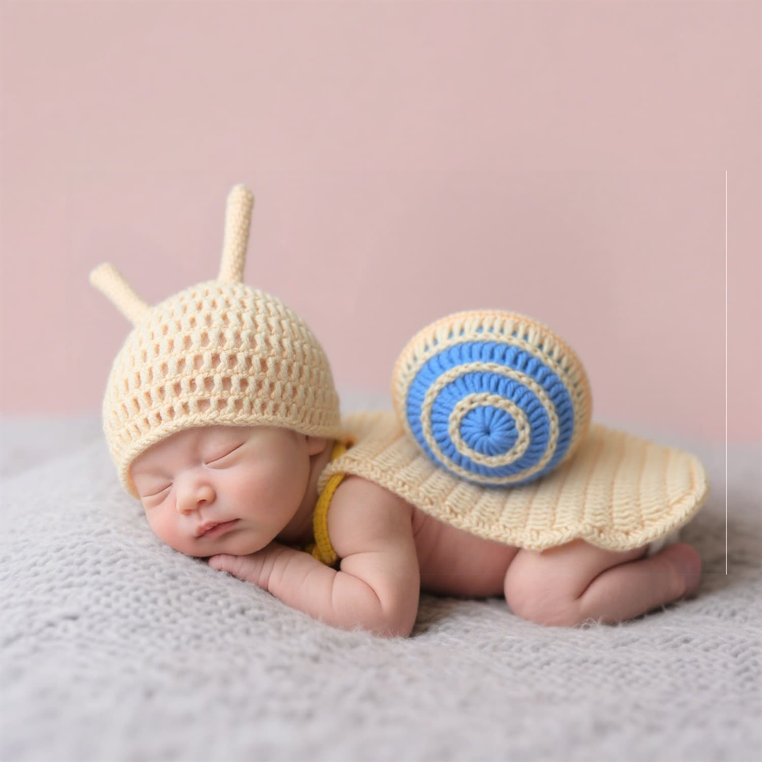Cross-border supply newborn photography clothing cute baby photography funny wool snail draped clothing props