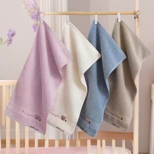 Factory Wholesale Drop Shipping Children's Towel Pure Cotton Small Towel Absorbent Soft Baby Towel Face Towel Home Use