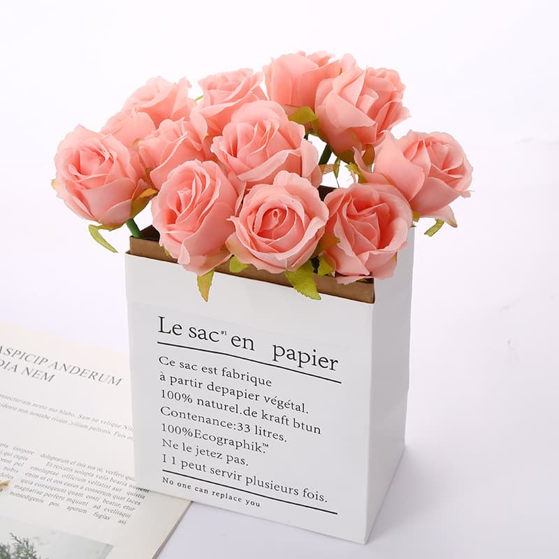 Simulated flower diamond rose buds 12 rose bouquet wedding photography props bride's bouquet fake flowers