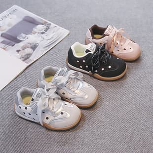 2026 Autumn New Children's Soft Sole German Training Shoes Girls Shoes Casual Sneakers Sports Shoes Anti-Slip Casual Shoes