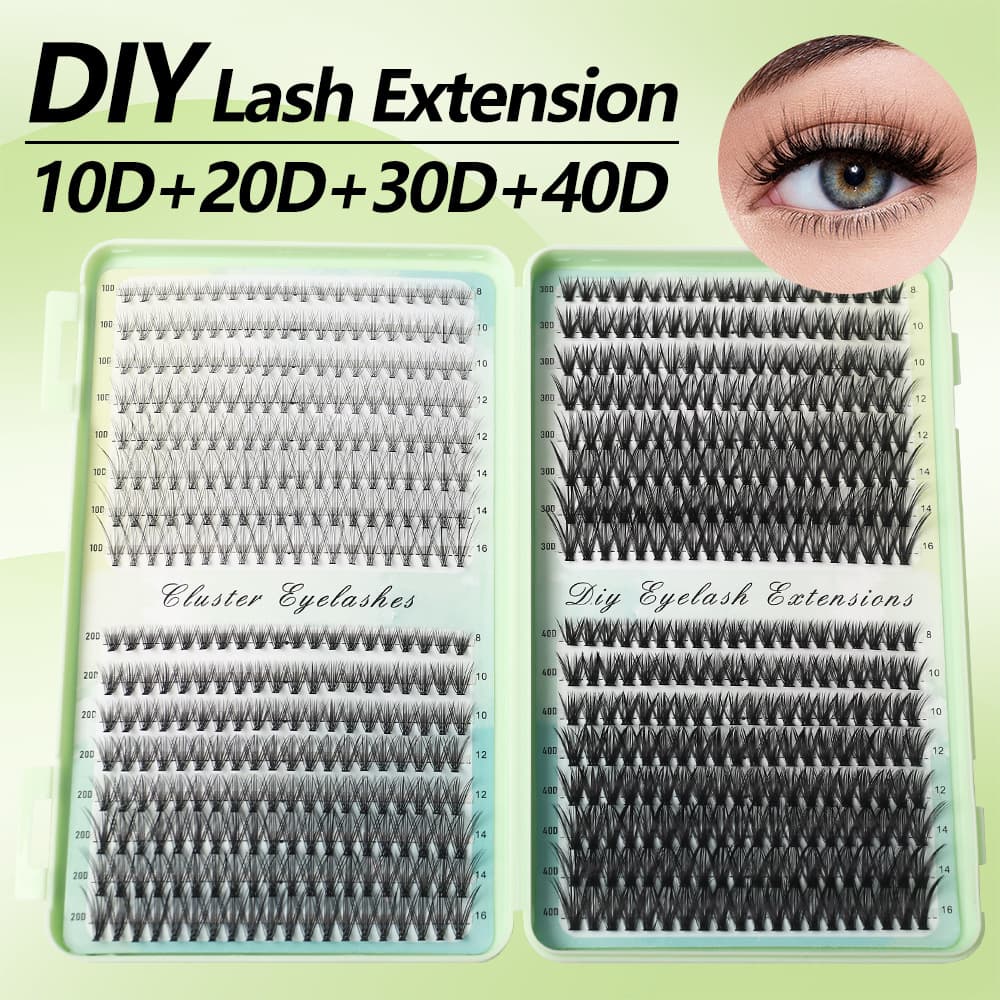 DIY Lash Extension Large Capacity Extension Set Single Cluster Lash Book Cross-Border 30D Hot Melt False Eyelashes