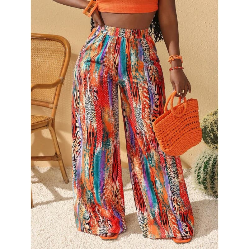 B 93189 Tie Waist Wide Leg Pants