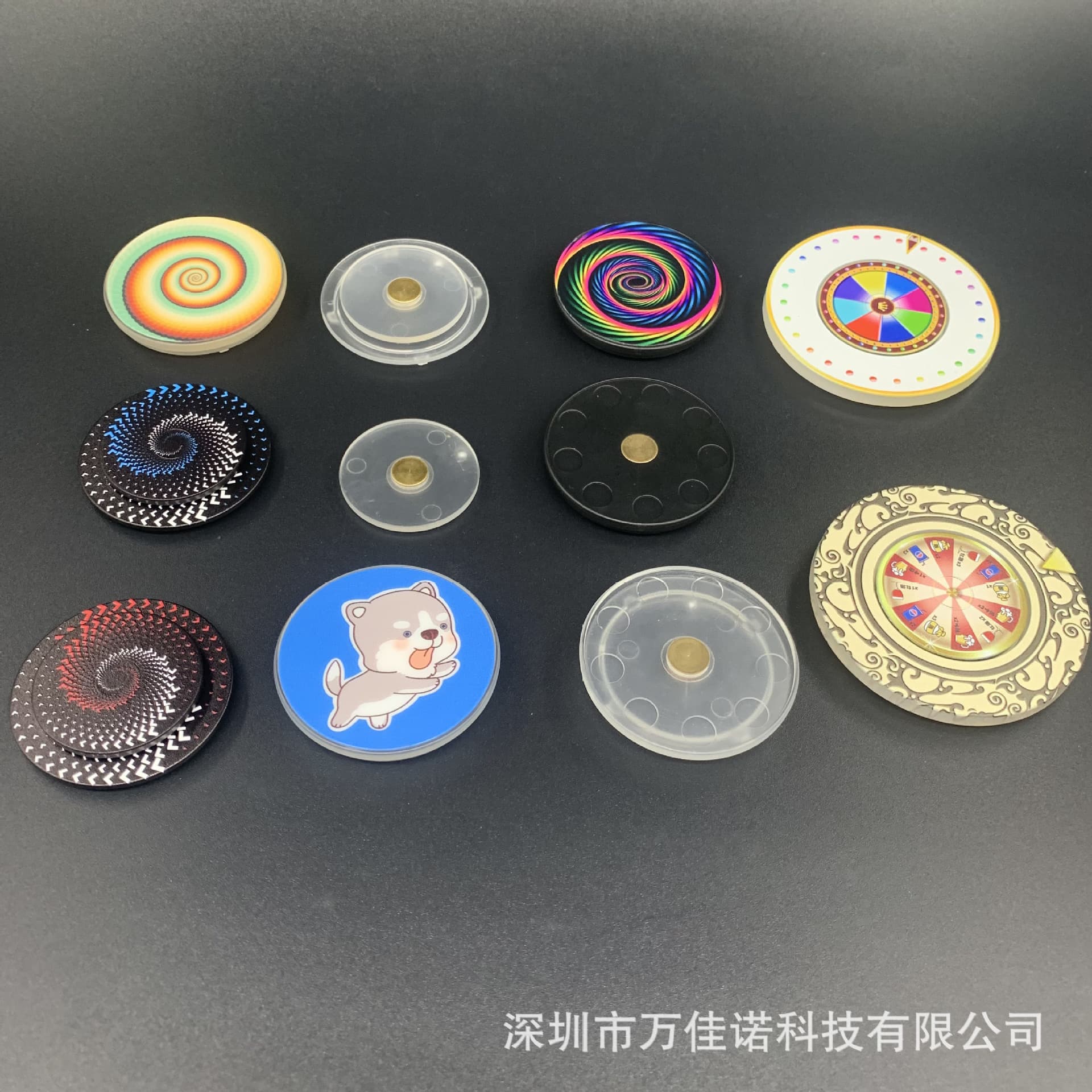 New Rotating Transparent Airbag Stand with Groove Magnetic Suction, Phone Rotation Stress Relief Desktop Holder Material