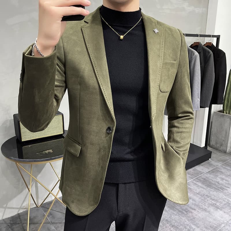 2026 Autumn New Style Suit for Men Korean Slim Fit Business Casual Blazer Young Men's Jacket