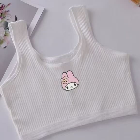 Girls' Developing Period Cotton Vest Bra for Elementary and Middle School Students, Padded Non-See-Through Camisole Bra Innerwear