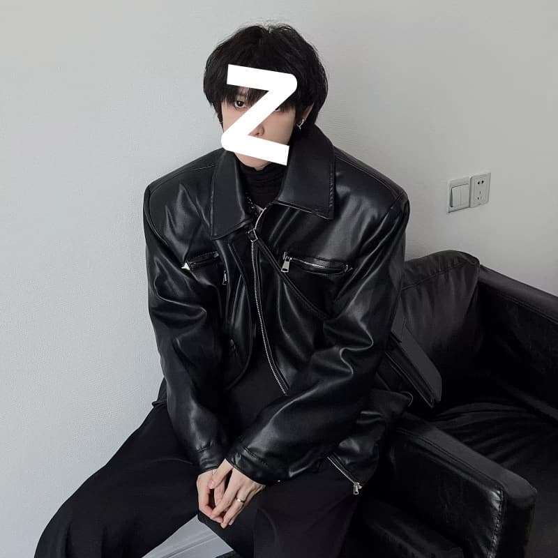 Casual Street Style Men's Jacket Spring Autumn Loose Fit Harajuku Hong Kong Style Long Sleeve Outerwear Fashionable Urban Wear