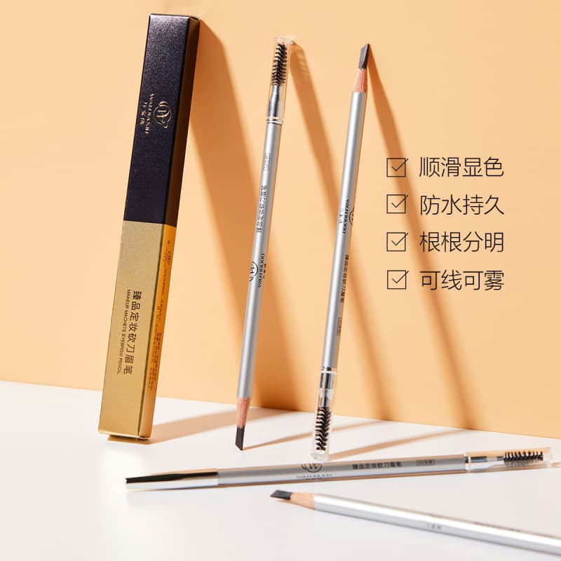 Wanjiaxiu Tattoo Eyebrow Pencil Design Eyebrow Shape Waterproof Positioning Pen Eyebrow Tattoo Makeup Artist Double-Ended Natural Hair Stroke Eyebrow Pencil