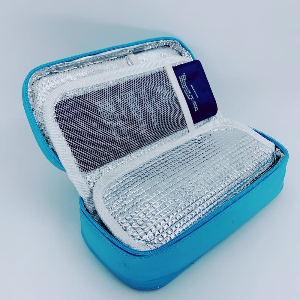 Custom New PU Thickened Insulin Cooler Bag Medicine Cooling Bag Insulated Medical Portable Small Milk Storage Bag Ice