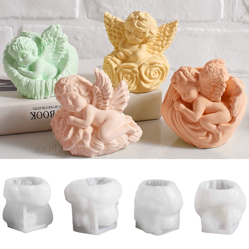 Rose Angel scented candle silicone mold Shell Angel diffuser stone gypsum scented glue resin abrasive tool