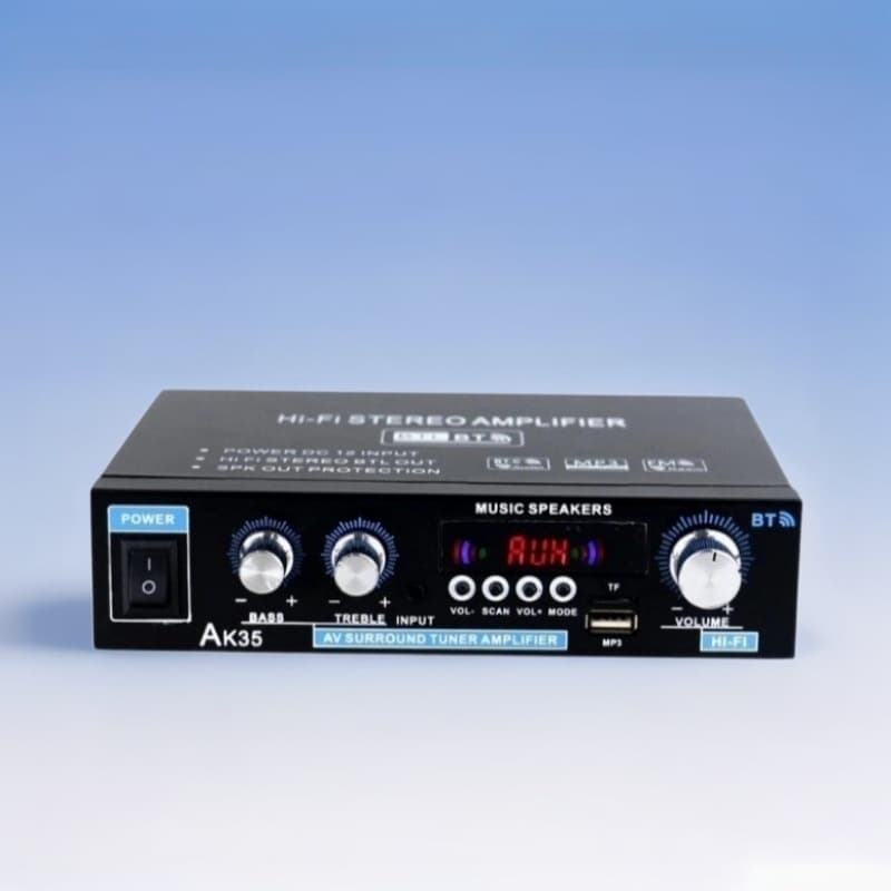AK35 Digital Amplifier Hot Selling Cross-Border Bluetooth USB Card Two-Channel Amplifier Factory Direct