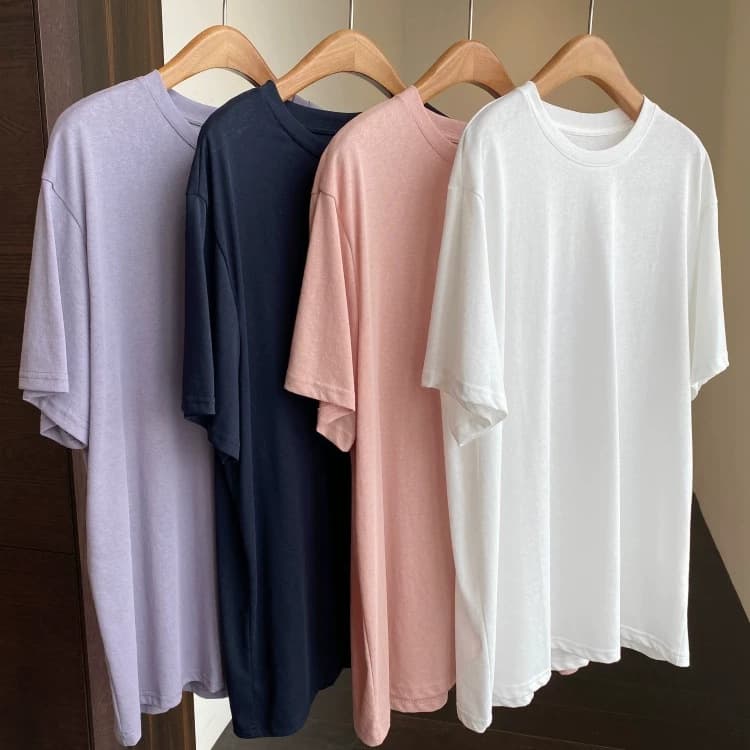 AMR UU◆Lazy and fashionable ovetsize boyfriend style loose and slim large version T short-sleeved top for women new spring and summer