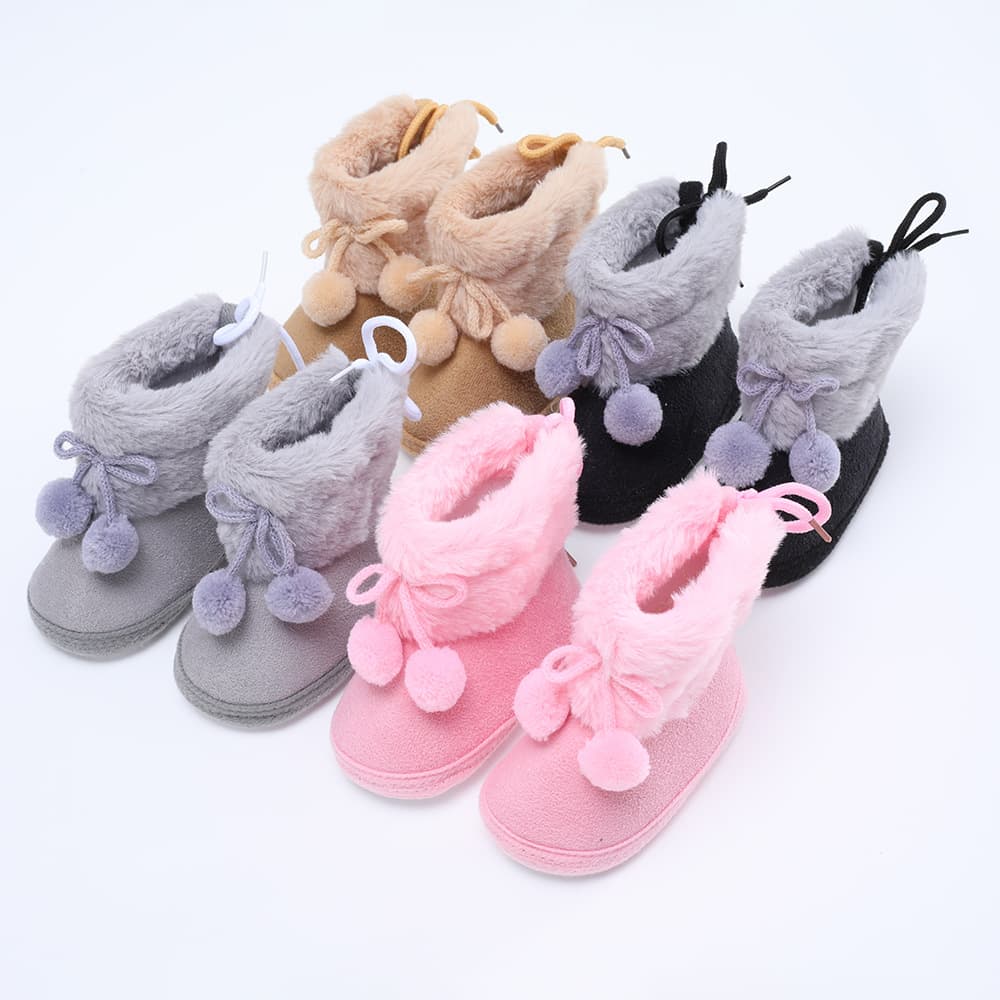 Autumn/Winter New Baby Shoes 0-1 Years Anti-Slip Soft Sole Learning to Walk Shoes 3-5-7-9 Months Baby Cotton