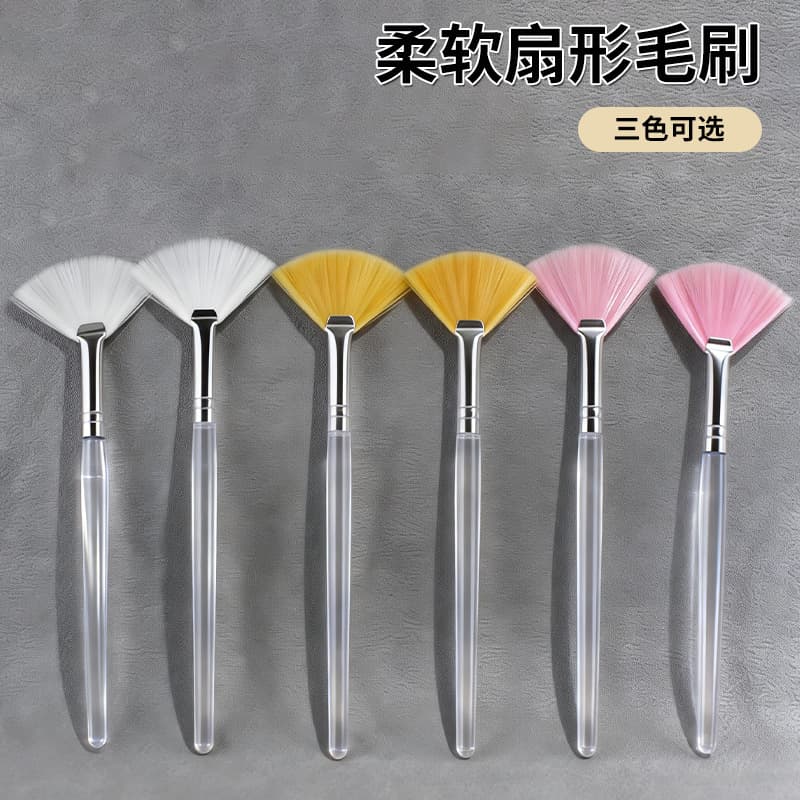 Facial mask brush DIY beauty makeup spa brush fruit acid liquid facial application soft-bristled fan brush beauty tool