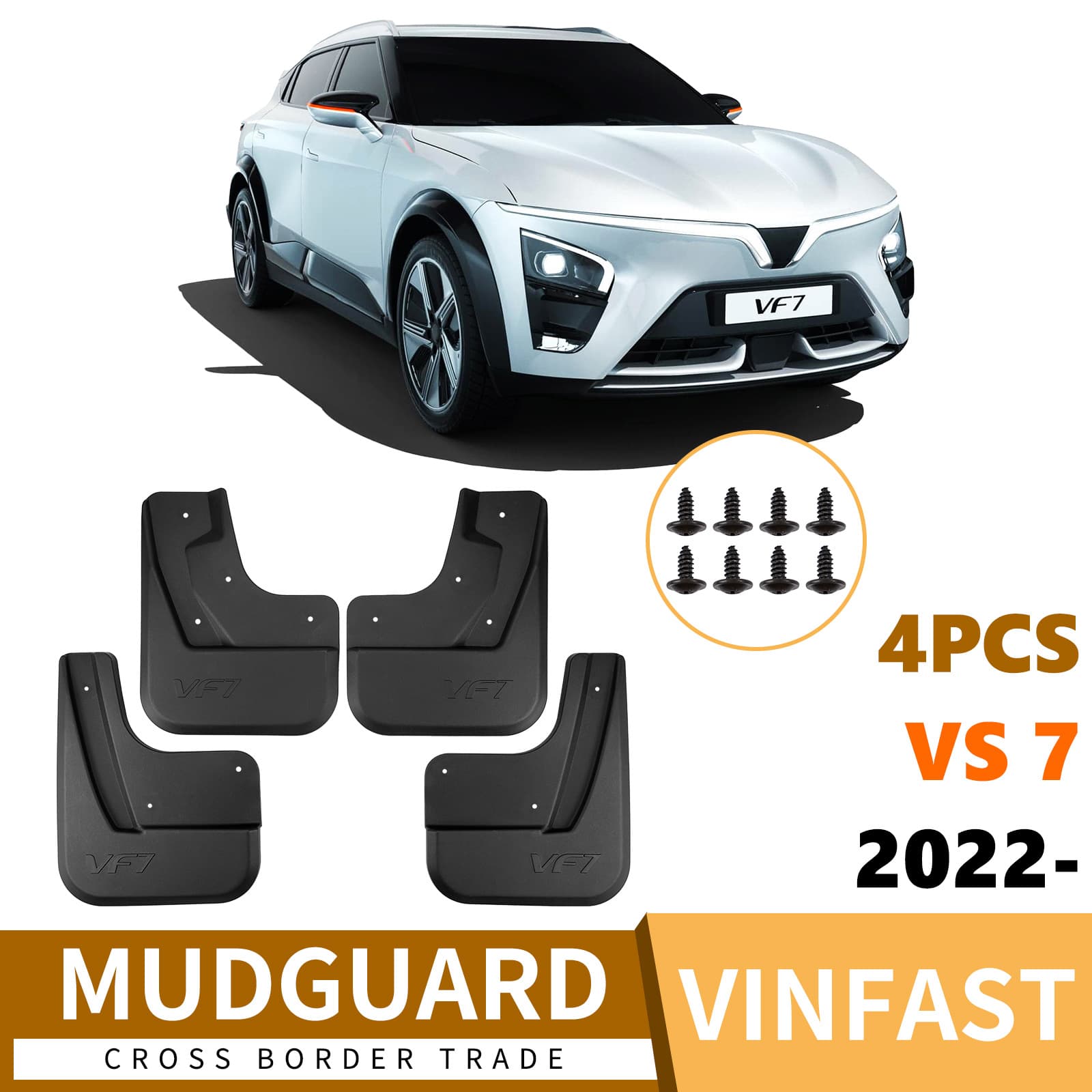 Mud Flaps for VinFast VF 7 2022-2026 Car Tire Fender Splash Guards for Export Cross-Border