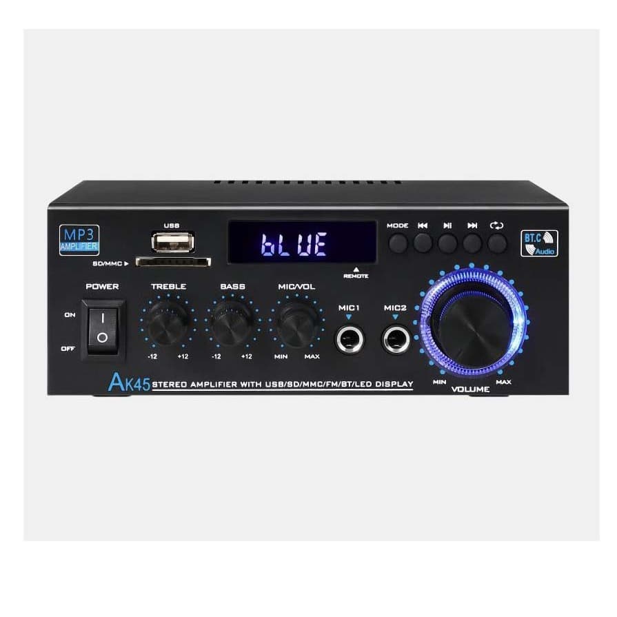 AK45 High-Power Digital Amplifier Cross-Border Hot Sale Bluetooth USB Amplifier Two-Channel Amplifier Factory Direct