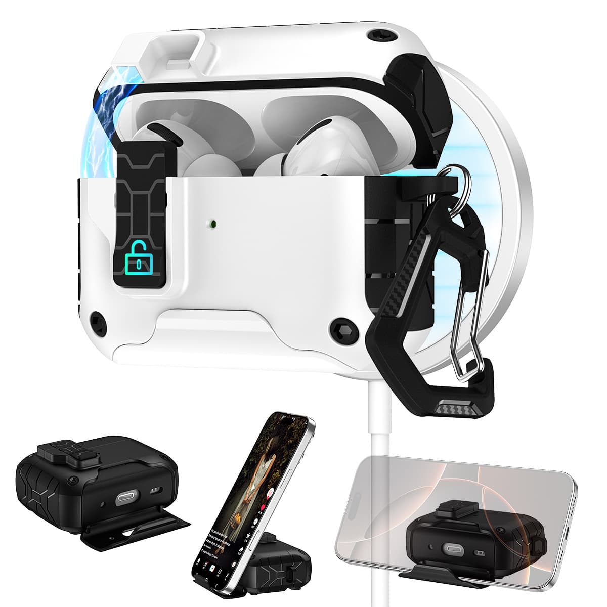 New AirPods Pro 3 Case for Apple Pro 2nd Gen Bluetooth Pop-Up Stand AirPods 4 Earphone Cover