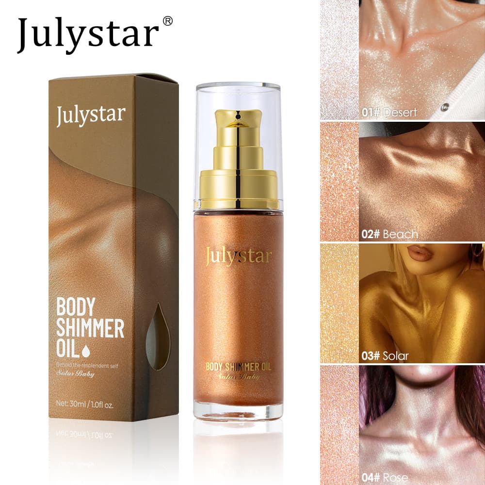 Cross-border makeup, shimmery brightening body highlighter, 30ml, refreshing and non-sticky face highlighter.