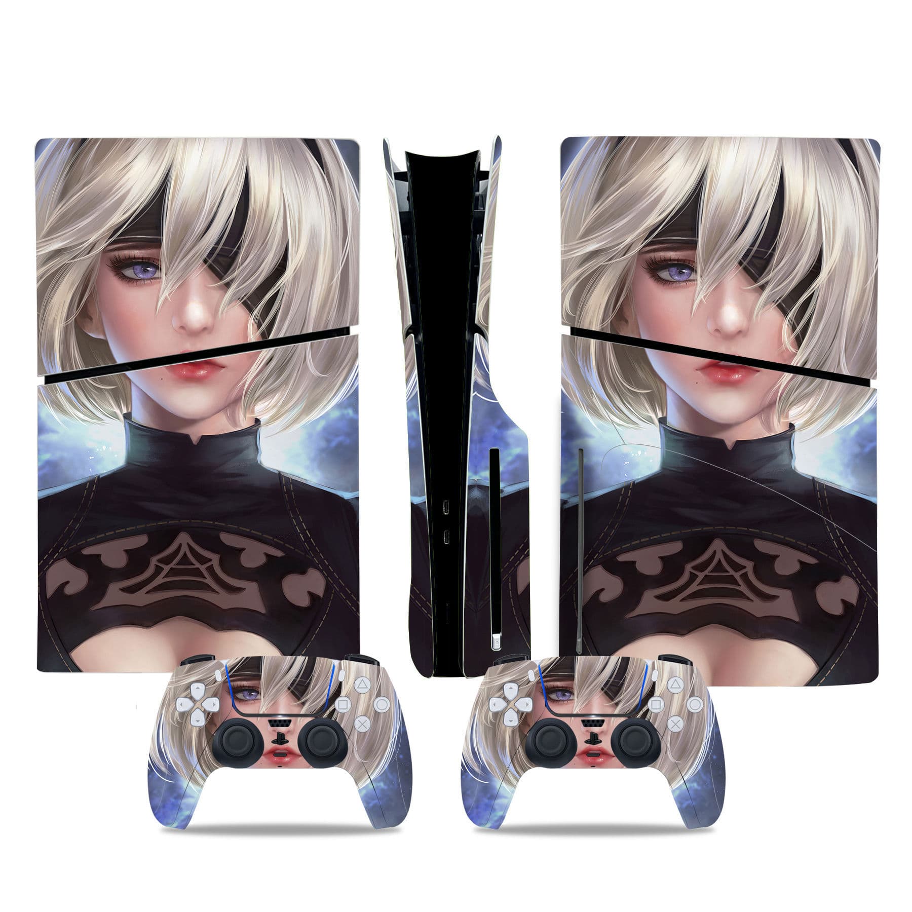 PS5 Slim Sticker Skin Protective Film Scratch-resistant Waterproof, Compatible with Disc and Digital Editions