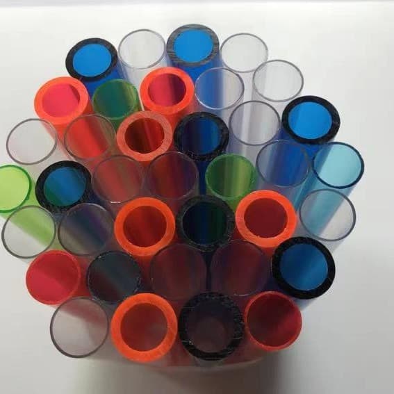 PC transparent tubes, high-transparency colored rigid pipes, lighting accessories, packaging gift tubes in various specifications