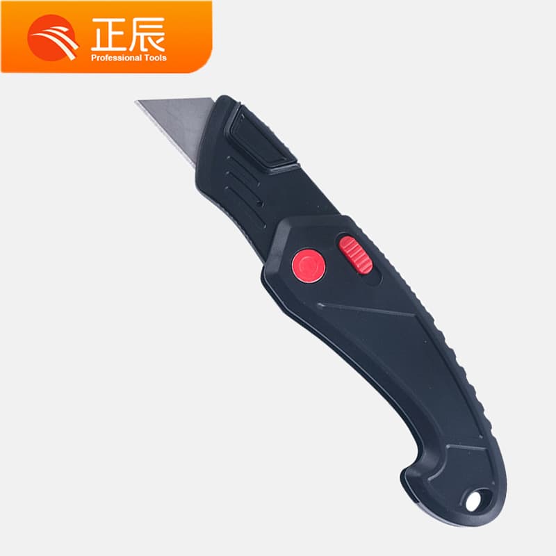 Industrial grade folding trapezoid thickened wallpaper knife cable peeling horn hook knife electrician multi-angle heavy-duty folding knife