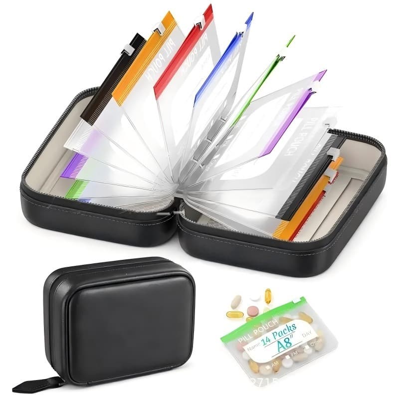 Cross-border Hot-selling Portable Travel Silicone Storage Bag Food-grade Silicone Storage Bag Waterproof Pill Pouch Set