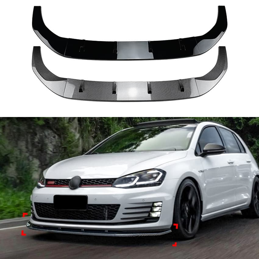 Compatible with Volkswagen Golf 7 MK7 GTI R Rline 2013-2016 Front Lip Spoiler
