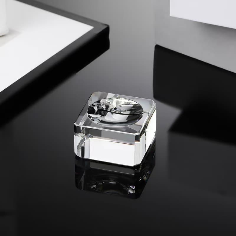 K9 glass crystal ball base square display transparent sphere display stand bottom support factory wholesale