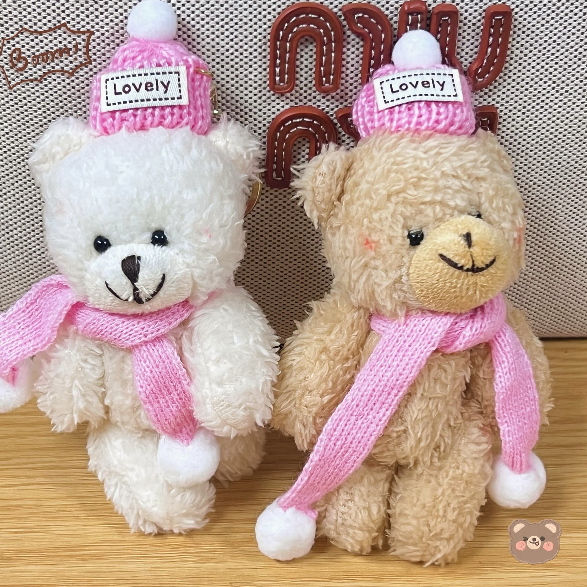 Christmas keychain plush New Year pendant cute bear doll doll doll school bag key chain small gift