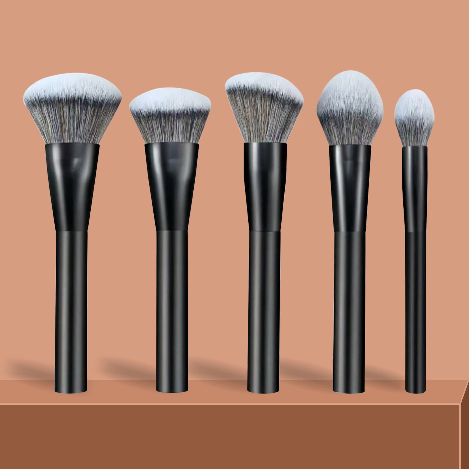 New 5-Piece Foundation Brush Blush Brush Concealer Brush Contour Brush Powder Brush Mario Same Style Makeup Tool F Series