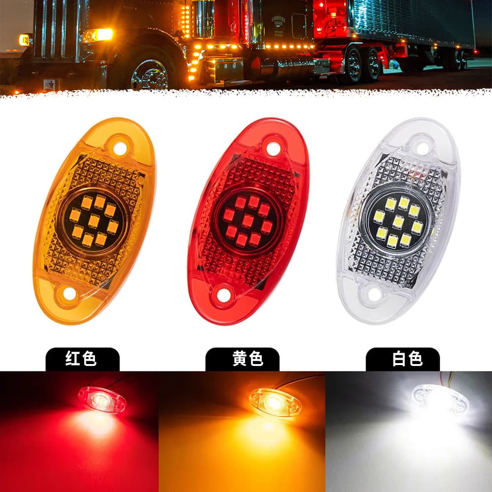 10-30V Motorcycle Tail Light Truck Side Light Chassis LED Atmosphere Light Truck Strobe Tail Light Warning Light