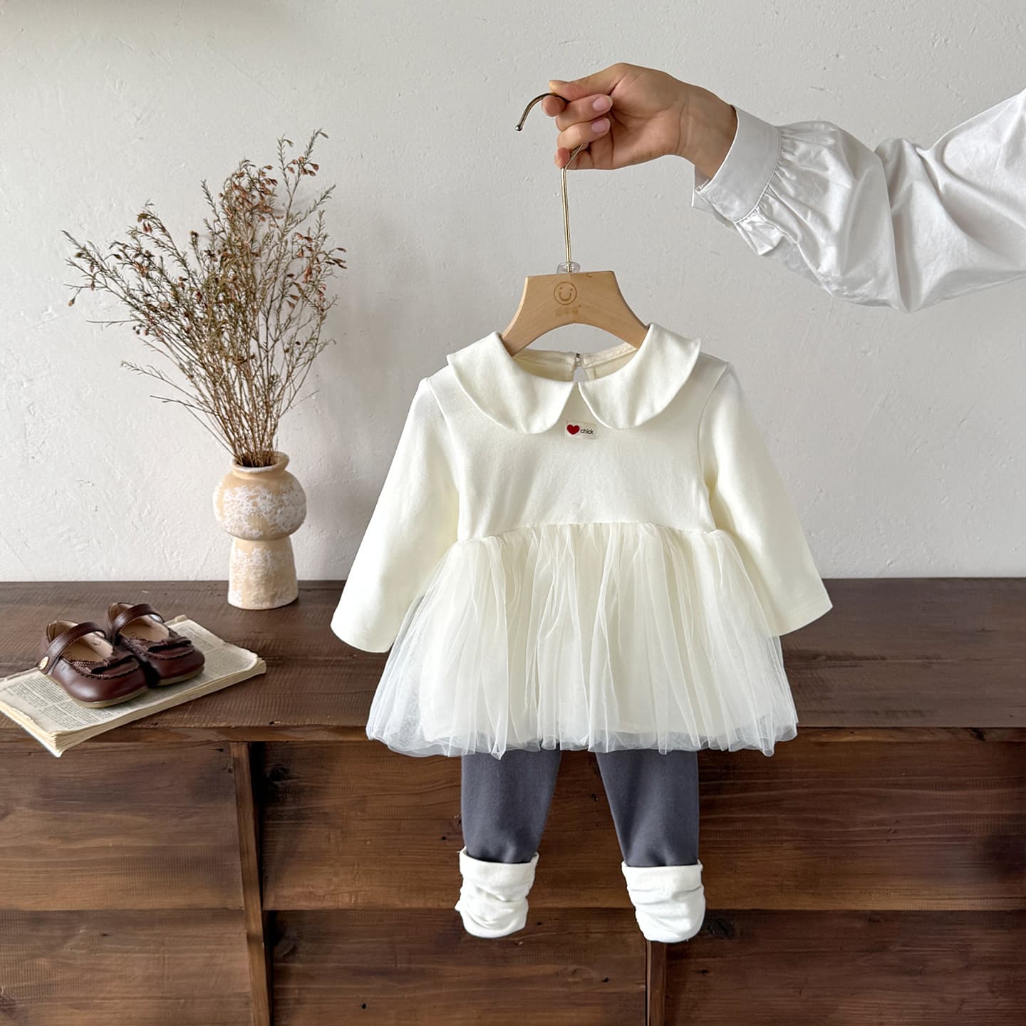 Girl's Dress Set Fall 2026 New Trendy Baby Girl Fashion Infant Children's Spring Autumn 2-Piece Set