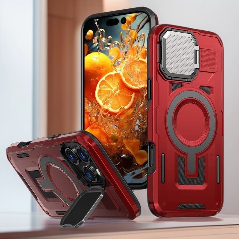 New Magsafe Magnetic Lens Holder Case Compatible with iPhone 16 Pro, Shockproof Protective Cover for iPhone 15
