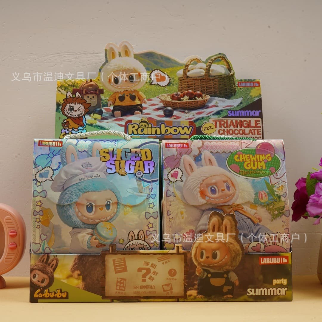 LABUBU Cultural and Creative Big Blind Bag Animation Peripheral Internet Celebrity Popular Cartoon Cute and Super Cute LABUBU Bar Batch