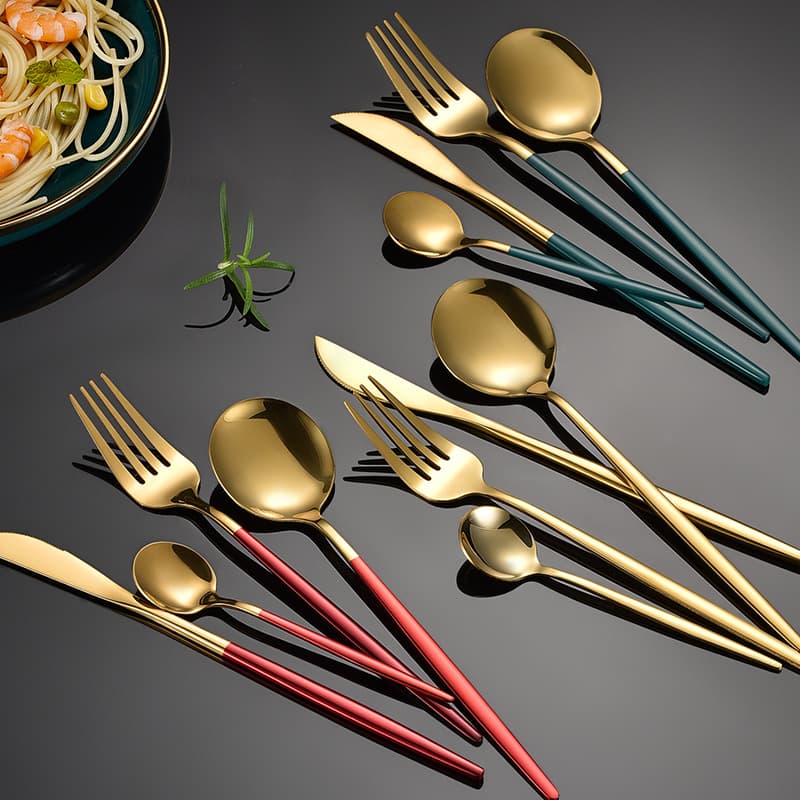 Portuguese stainless steel round spoon, cutlery, steak knife, tablespoon, fork, coffee spoon, spoons, seasoning spoon, logo can be printed
