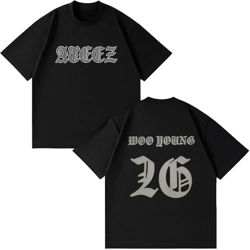 Korean Kpop Ateez 2026 World Tour in Your Fantasy Retro T-Shirt Summer Men's