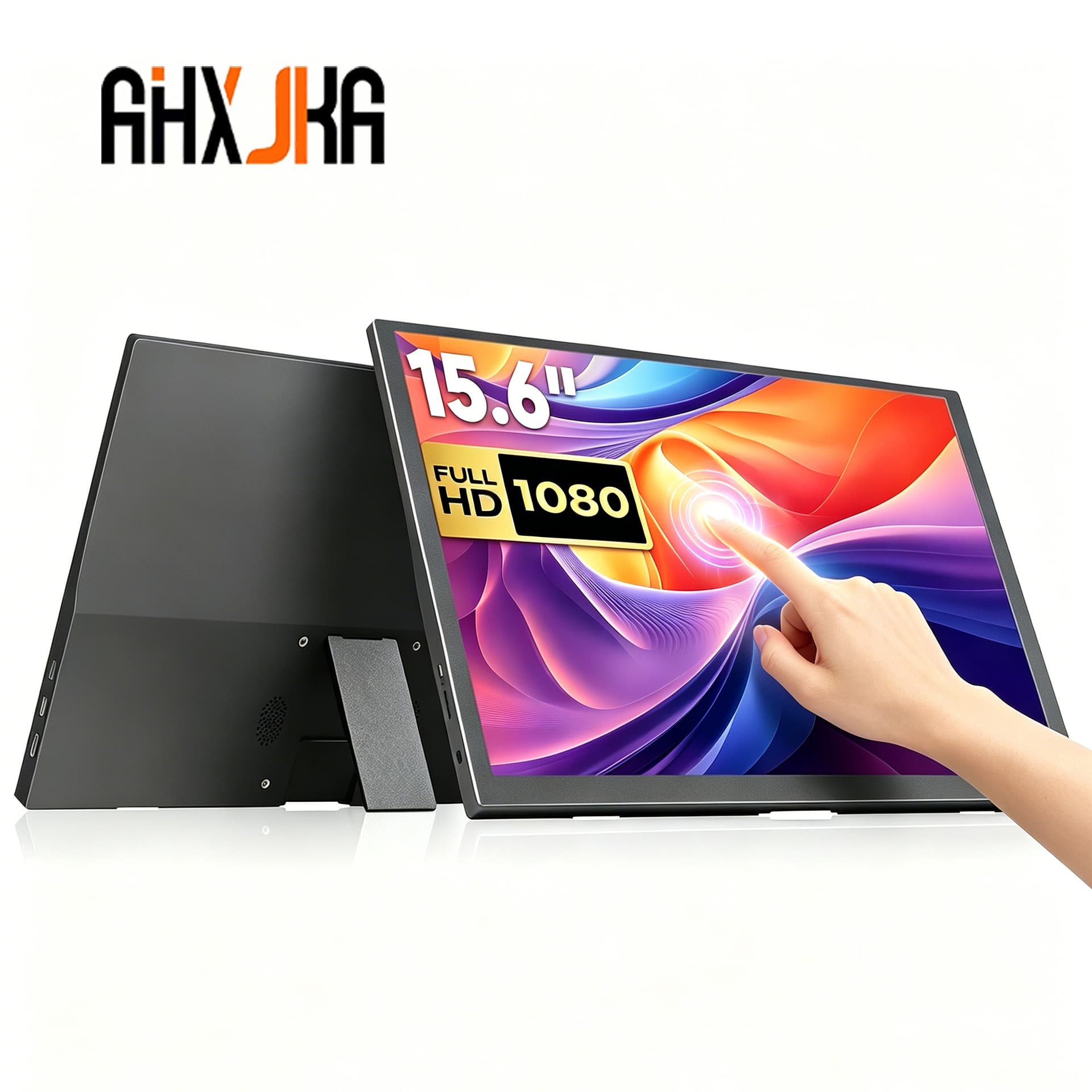 15.6-inch portable monitor small stand touch screen 1080P FHD 72%sRGB travel monitor