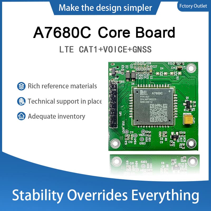 4G TTL Serial Port Transparent Transmission Module TCP/MQTT IoT Core Board A7680C Feihong